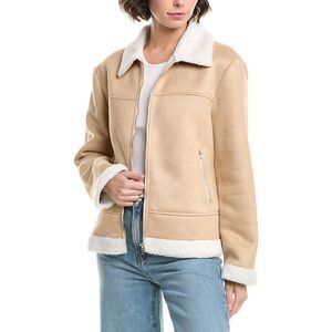 Pascale La Mode Womens Fleece Jacket, Brown